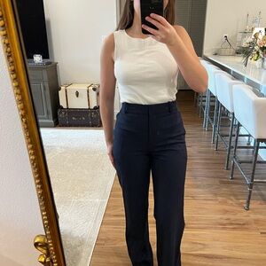 Aritzia Babaton Agency City Wool Trousers in Navy